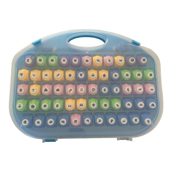 60 piece art paper stamper set kit punch out scrapbooking craft - Picture 4 of 7